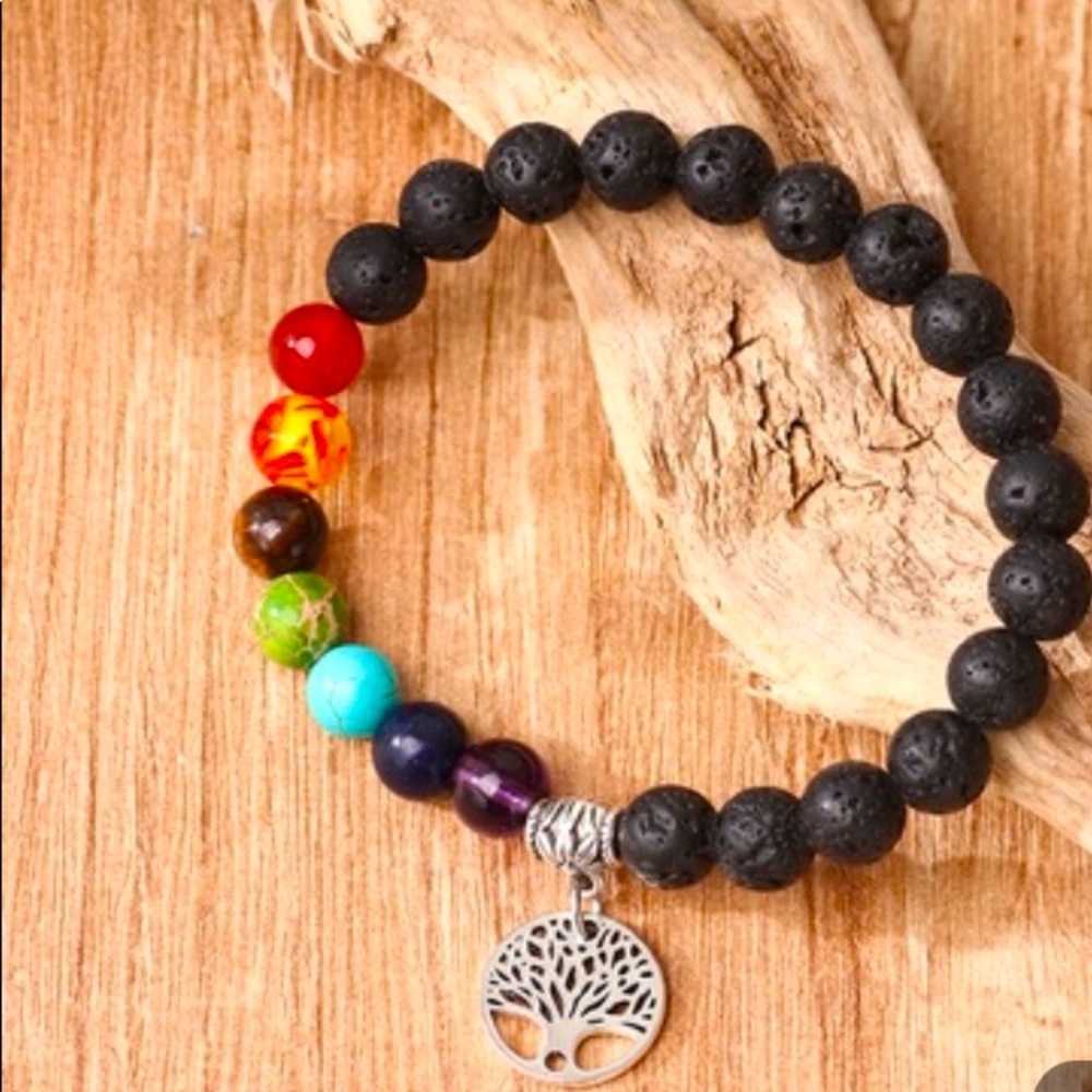 Retro tree metal beaded bracelet. Unisex